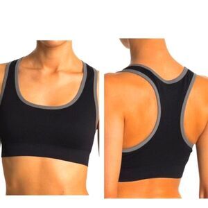 Z by Zella Rival Seamless Sports Bra Yoga Size M NWT black grey very stretchy